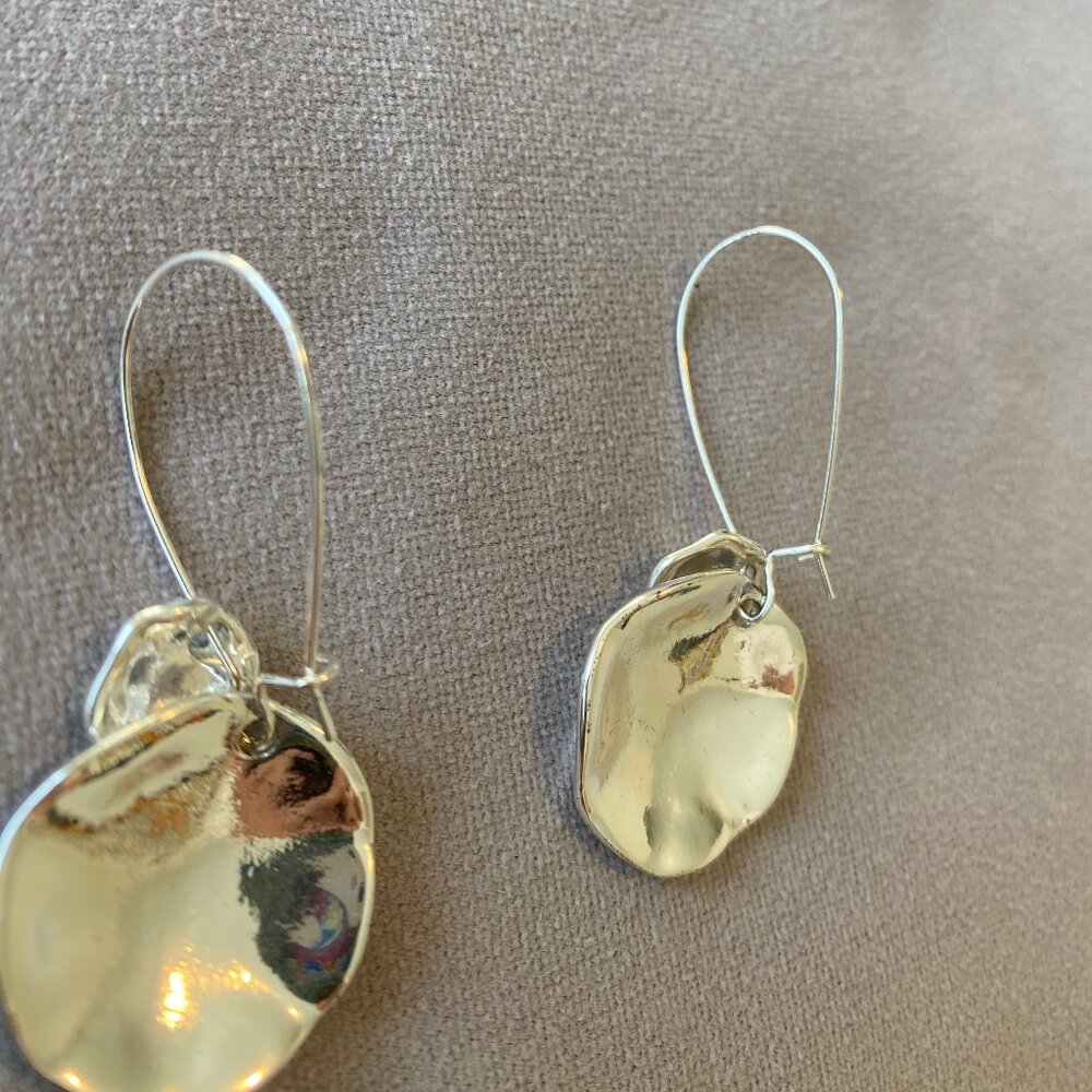 3 for 30 Shiny Silver Dangle Earrings Vintage, Non Tarnishing - Picture 3 of 6